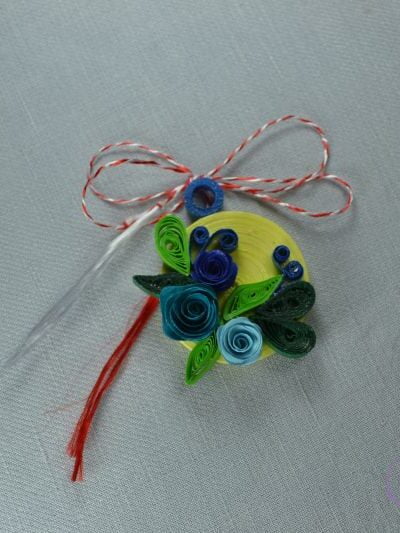 Martisoare Quilling Turquoise
